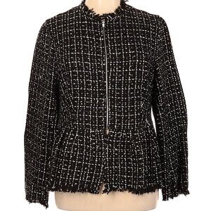SHEIN Black and White Tweed Blazer